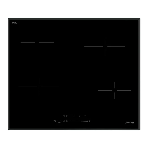 SMEG KERÁMIA FŐZŐLAP, Universal design, 60 cm, 4 főzőzóna, Slider vezérlés, fekete üveg