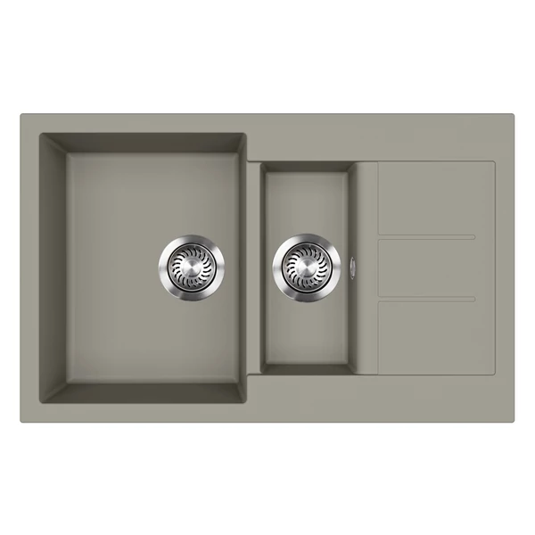 EVIDO Cubo 6S compact gránit mosogató 800x500 platina