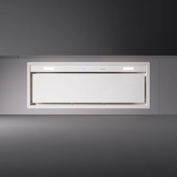 FALMEC GRUPPO INCASSO MURANO beépíthető páraelszívó, 70 cm, fehér üveg