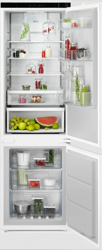 Aeg TC6MS18FDS beépíthető hűtő-fagyasztó 177 cm, TwinTech NoFrost, zajszint: 34 dB, ExtraChill