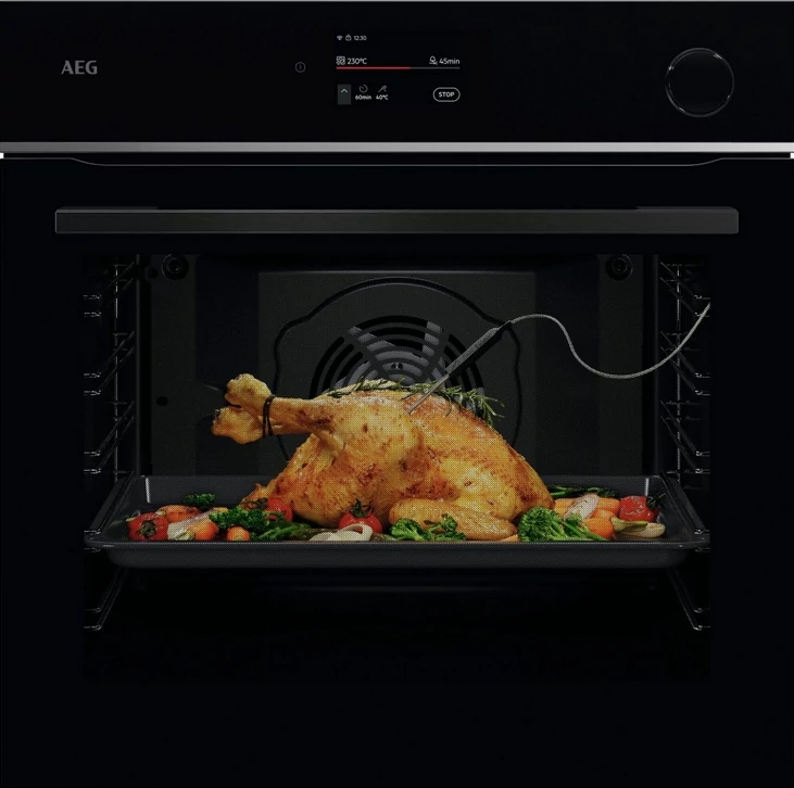 Aeg TR7PB731SB Wifi, SteamCrisp gőzsütő, MealAssist, fekete, vezérlés: CookSmart Touch