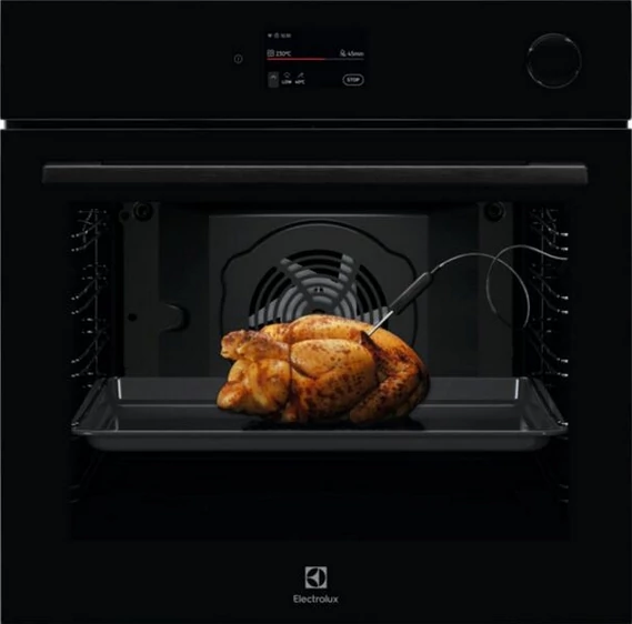 Electrolux LOC9P3XZ Wifi, SteamCrisp gőzsütő, MealAssist, fekete,  vezérlés: CookSmart Touch,  pirolitikus, teleszkópos sütősín, maghőmérő