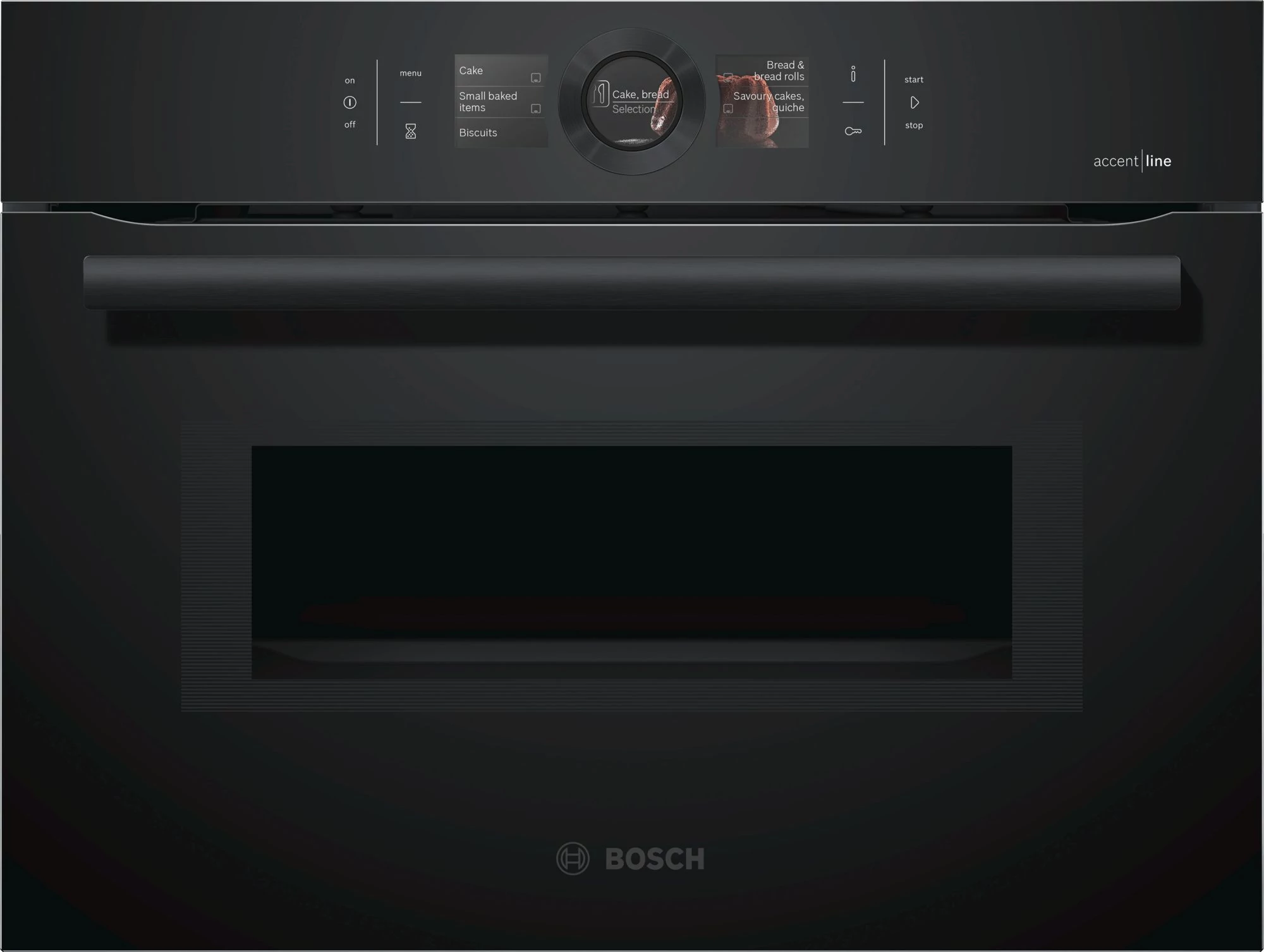 Bosch CMG8764C6 carbon BLACK beépíthető kompakt sütő-mikró, WIFI, pirolitika, 30-300 fok