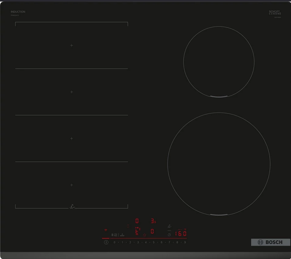 Bosch PIX631HC1E indukciós főzőlap, 60cm, FlexInduction, PerfectFry Plus, WiFi