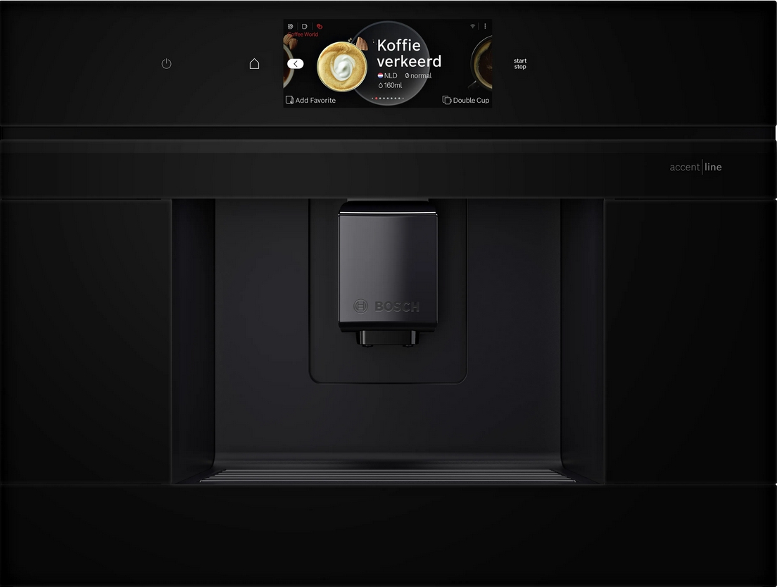 Bosch CTL9181B0 fekete ÚJ AccentLine beépíthető kompakt automata kávéfőző, WIFI,
