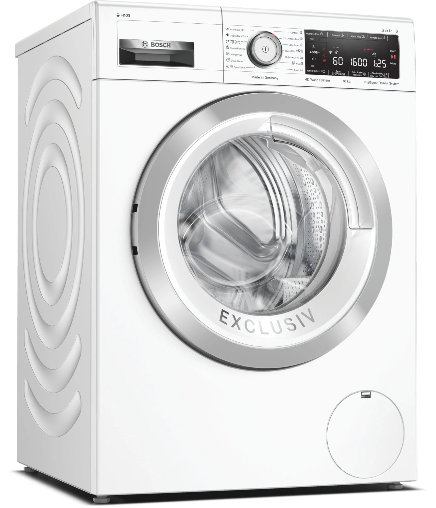 Bosch WAX32KH0BY i-DOS mosógép, 10kg, AAA, Serie8, Exlusiv, 1600ford, WiFi