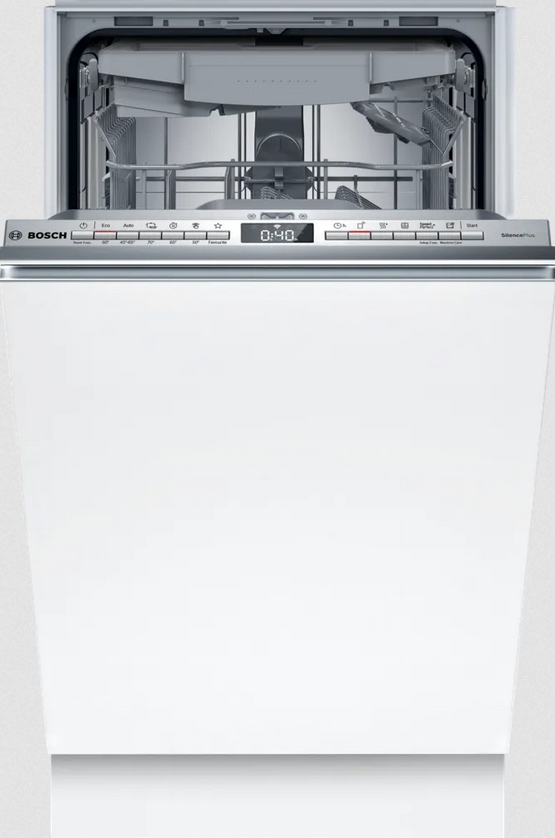 Bosch SPV4HMX10E 45cm széles teljesen beépíthető mosogatógép, 10 terítékes, E energiaosztály, WiFi