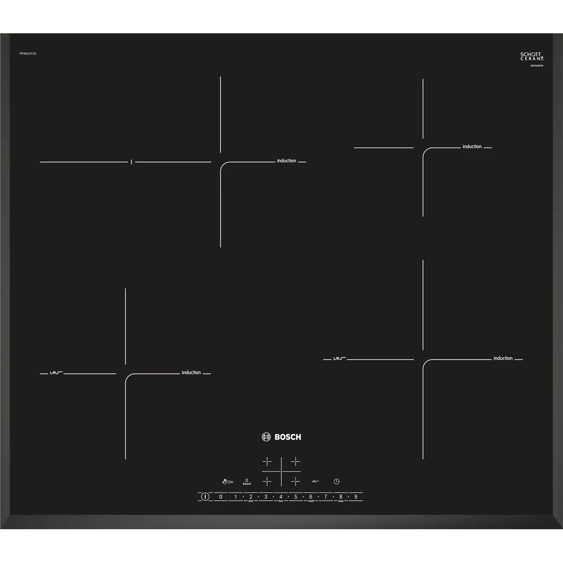 Bosch PIF651FC1E 4indukciós 60cm-es főzőlap, PerfectFry szenzorral