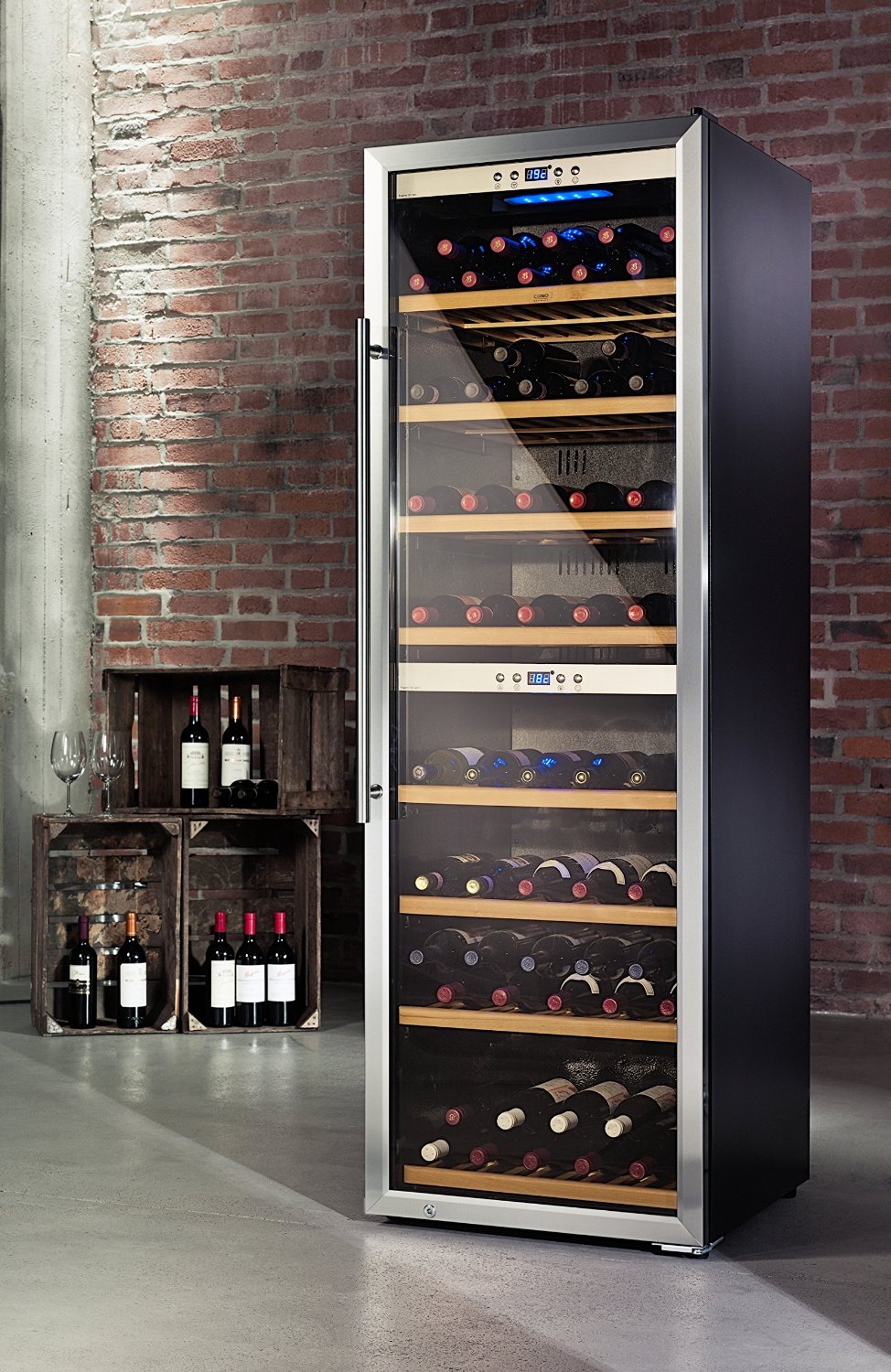 Caso WineMaster 126 borhűtő, 2 zónával, zárható ajtóval,
