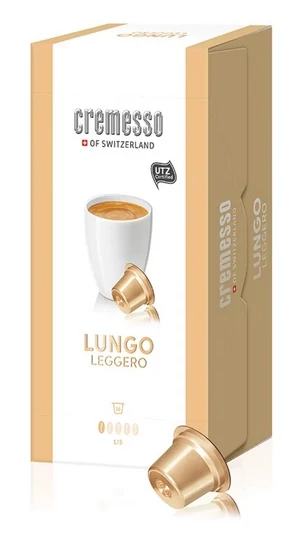 Cremesso Lungo Leggero kávékapszula, lágy és kerek ízű kávé