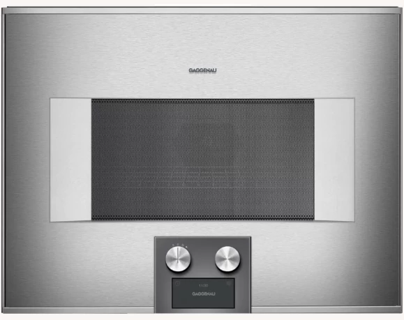 Gaggenau BM 454 110 beépíthető kombi sütő-mikró, ezüst, 400-as széria, 60 cm, jobbos