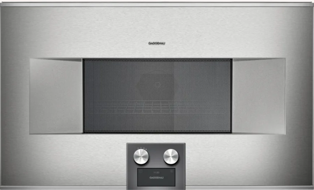 Gaggenau BM 485 110 beépíthető kombi sütő-mikró balos, 45 cm magas