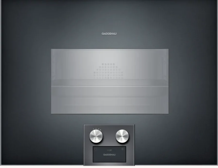 Gaggenau BS 455 101 400-as szériájú beépíthető sütő-mikró,balos, 60 cm széles, antracit