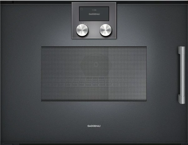 Gaggenau BMP 251 100 beépíthető kombi sütő-mikró, balos, antracit 45cm magas