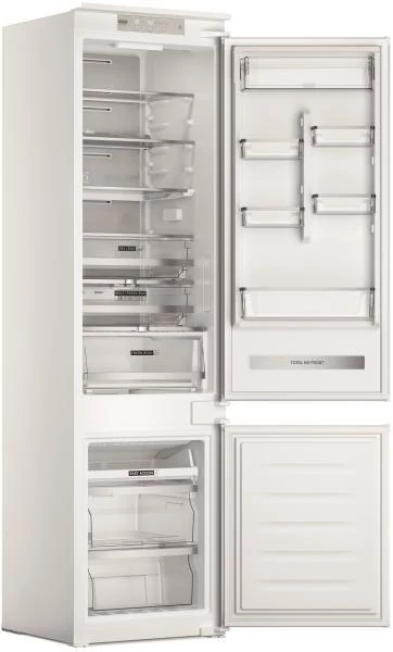 Whirlpool WHC20 T593 P beépíthető alulfagyasztós hűtőszekrény, 212L, NoFrost, LED világítás, 6. érzék technológia, D energiaosztály