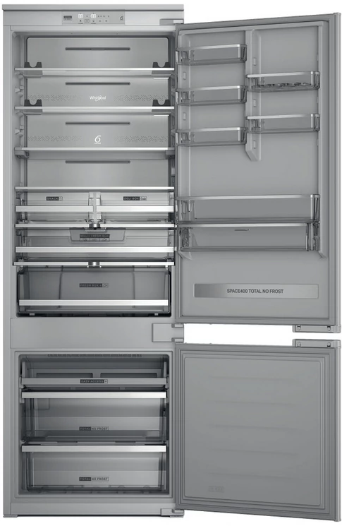 Whirlpool WH SP70 T262 P 70 cm széles beépíthető kombi hűtő, 194 magas, NoFrost
