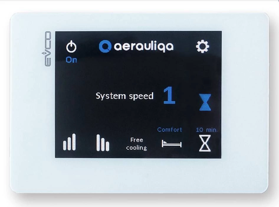 AERAULIQA CTRL-HO digitális fali szabályozó egység Orion szellőztetőkhöz