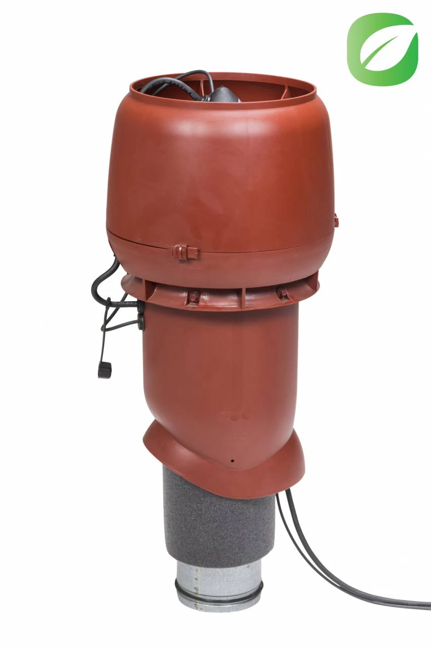 VILPE ECo190P/125/500 tetőventilátor, vörös - A készlet erejéig rendelhető!